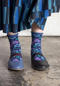 “Bodil” socks in organic cotton - dark indigo