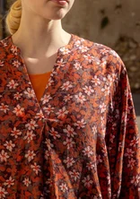 Geweven blouse "Flora Flow" van viscose - mauve/dessin
