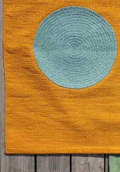 Petit tapis "Sun" en coton biologique - œillet d'inde
