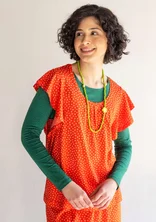 “Bubble” organic cotton/modal top - lava red