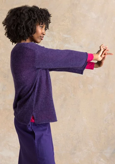 Trøje i alpakamiks - nattehimmel/meleret