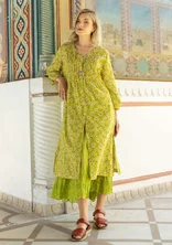 “Flower meadow” woven organic cotton dress - kiwi