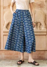 “Chamomile” woven organic cotton trousers - indigo