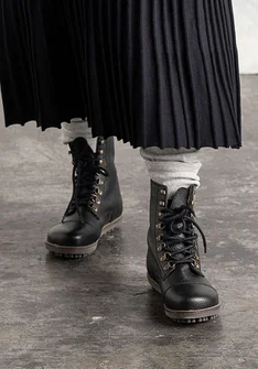 Nappa boots - black