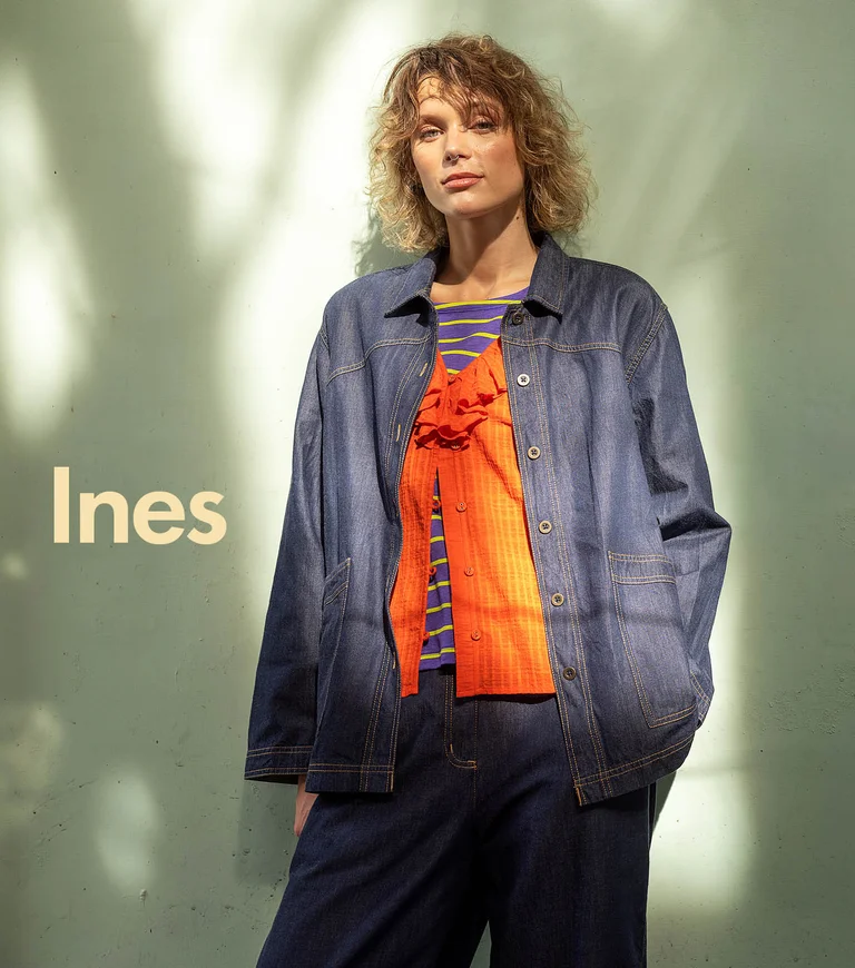 “Ines” woven jacket in organic cotton