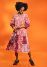 “Sona” woven organic cotton dress - bright red
