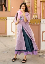 “Summer” woven organic cotton dress - hydrangea