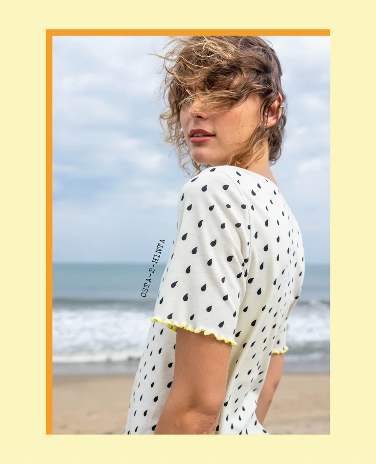 “Drop” top in organic cotton