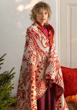 “Taiga” knitted lambswool throw - copper