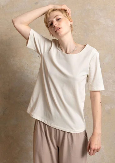 Trikoopusero ”Theia” ekopuuvillaa/elastaania - höyhen