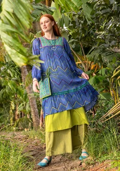 Robe tissée "Saloni" en viscose - bleu klein