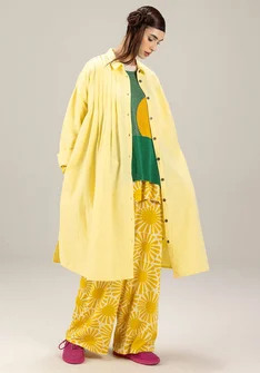 Kangasmekko "Hinata" ekopuuvillaa/pellavaa - pastellinkeltainen