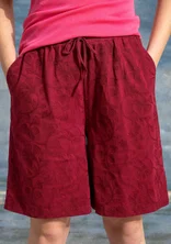 Tricot short "Runa" van biologisch katoen - purpur
