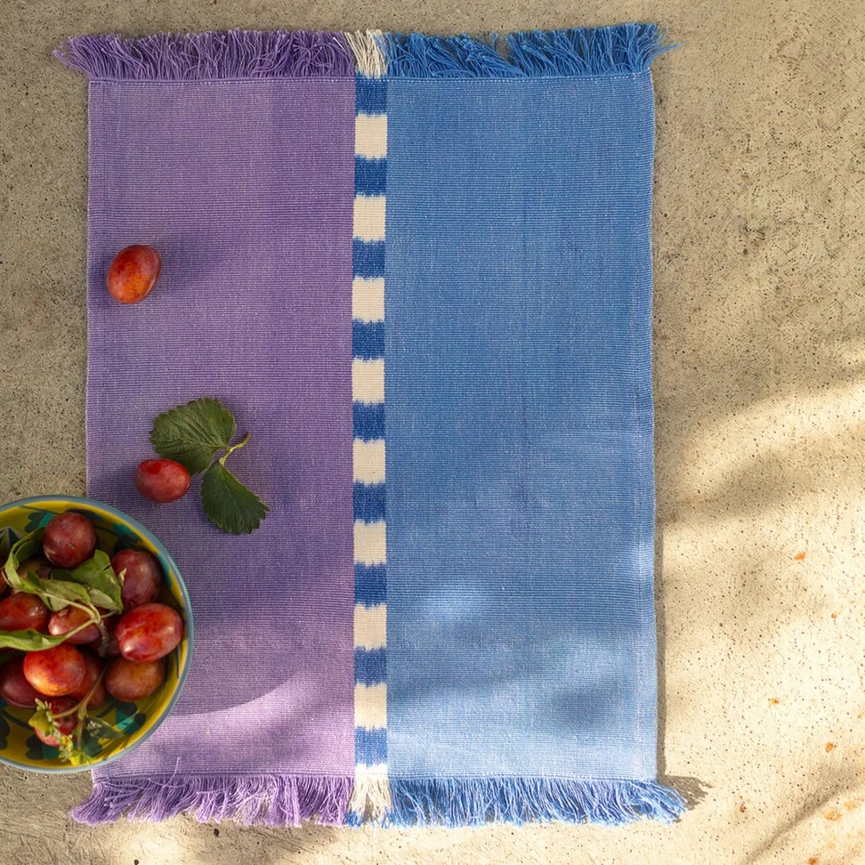 Pöytätabletti "Ira" ekopuuvillaa - merensininen