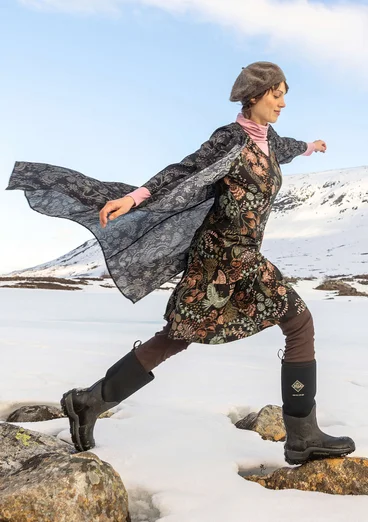 Robe "Yura" en jersey de lyocell biologique/élasthanne - noir