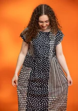 Robe tissée "Sally" en coton biologique - noir