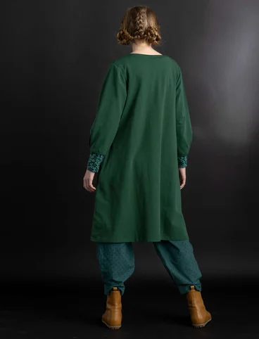 “Ylva” jersey dress in organic cotton/spandex - dark green