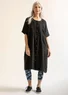 “Seraj” woven linen dress (black XXL)