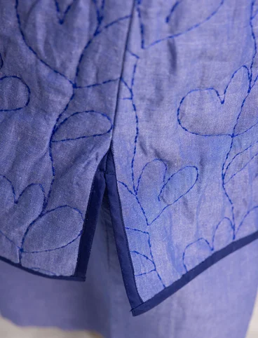 Manteau matelassé "Idun" en coton biologique/lin - lotus bleu
