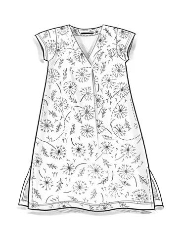 Trikåklänning "Dandelion" i ekologisk bomull - oblekt