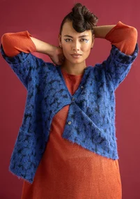 “Morr” cardigan in an alpaca blend and recycled/organic cotton - porcelain blue