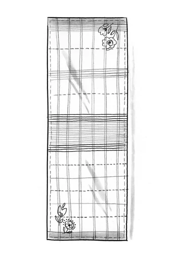 Tischläufer „Fields“ aus Bio-Baumwolle - jade