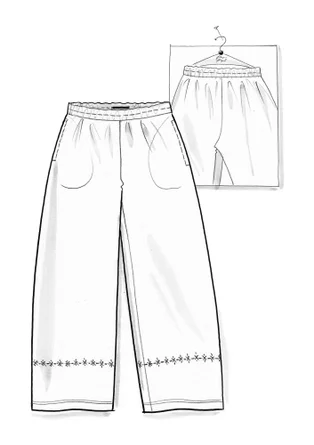 “Cora” jersey pants in organic cotton - gneiss