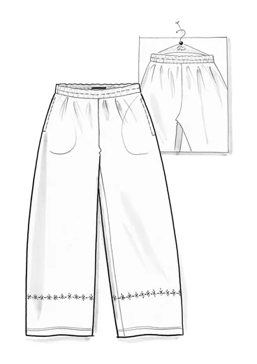 “Cora” jersey pants in organic cotton - gneiss