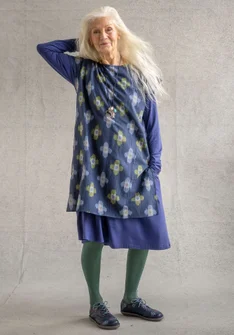 “Harda” woven cotton tunic - ink blue