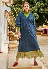 “Seaweed” woven organic cotton dress - dark indigo