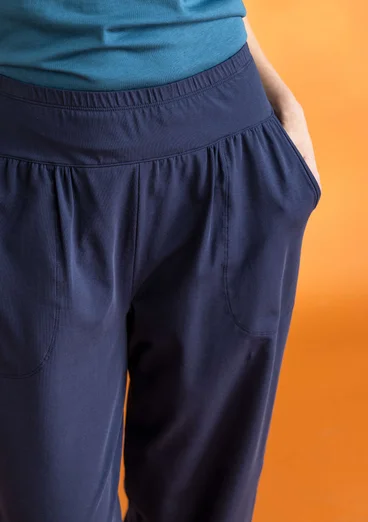 Jersey pants in organic cotton/spandex - dark indigo