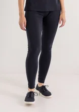 Tricot legging "Eleonora" van biologisch katoen/elastaan - zwart