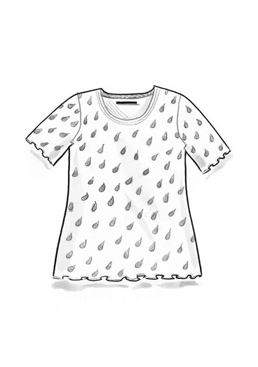 Top "Drop" i ekologisk bomull - oblekt