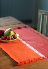 “Ira” place mat in organic cotton - copper