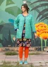 “Pigment” quilted organic cotton, reversible jacket (blue butterfly L)