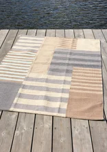 “Suiheisen” rug in organic cotton - sandy soil