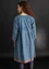 “Ava” woven organic cotton dress (flax blue M)