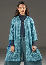 “Kelly” woven organic cotton dress - verona green/patterned