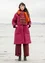 “Svalbard” woven organic cotton quilted coat (purple red S)