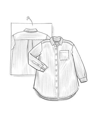Corduroy shirt in organic cotton - black