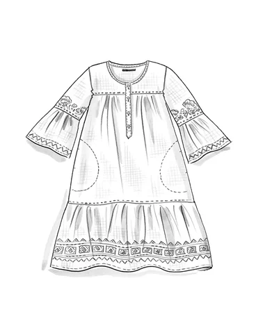 Robe "Majorelle" en coton biologique/lin - campanule