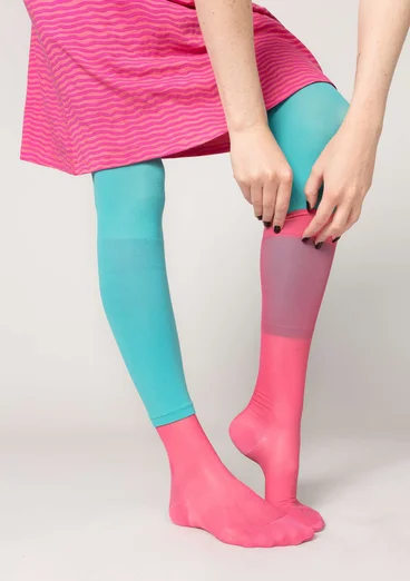 Chaussettes gainantes en polyamide - corail