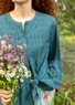 Blouse « Garden » en coton biologique (vert opale S)