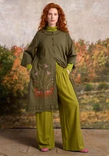 “Fåle” embroidered organic cotton dress - spruce