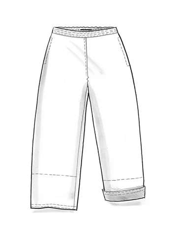 “Safari” woven organic cotton/linen trousers - cyklamen