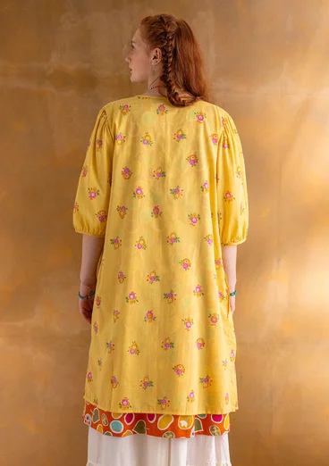 Kleid „Fleur“ aus Bio-Baumwollgewebe - goldregen