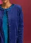 Velour cardigan in organic cotton/recycled polyester (violet M)