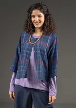 “Kate” woven blouse in organic cotton - ink blue