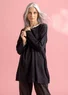 Knit tunic in organic/recycled cotton (black S)