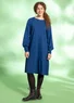 Jersey dress in organic cotton/linen (indigo blue S)